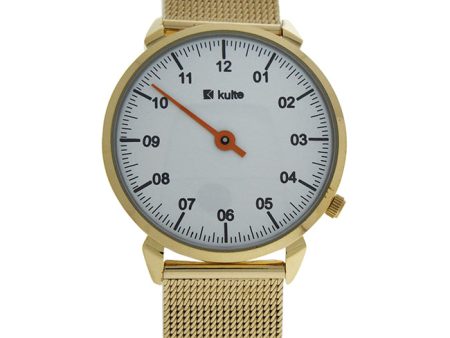 Kulte KU15-0008 Gold Stainless Steel Mesh Bracelet Watch by Kulte for Unisex - 1 Pc Watch For Cheap