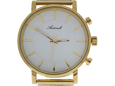 Antoneli AG6182-07 Gold Stainless Steel Mesh Bracelet Watch by Antoneli for Unisex - 1 Pc Watch Supply