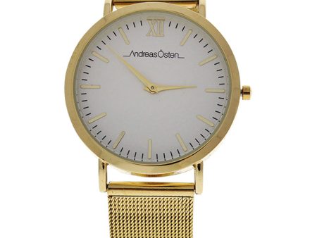 Andreas Osten AO-130 Distrig - Gold Stainless Steel Mesh Bracelet Watch by Andreas Osten for Women - 1 Pc Watch Sale