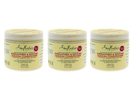 Shea Moisture Jamaican Black Castor Oil Strengthen and Restore Leave-In Conditioner by Shea Moisture for Unisex - 16 oz Conditioner - Pack of 3 For Sale