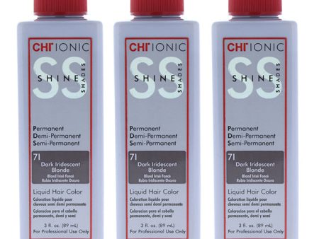 CHI Ionic Shine Shades Liquid Hair Color - 71 Dark Iridescent Blonde by CHI for Unisex - 3 oz Hair Color - Pack of 3 Online