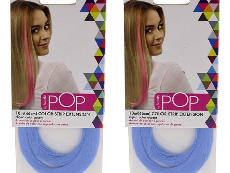 Hairdo Pop Color Strip Extension - Royal Blue by Hairdo for Women - 18 Inch Hair Extension - Pack of 2 Online Sale