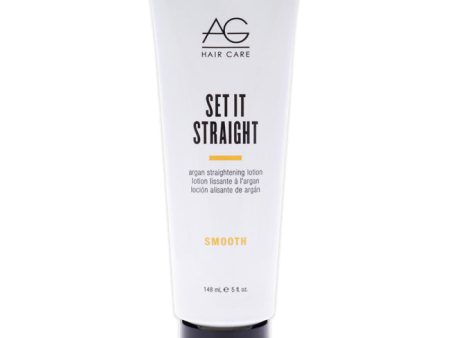 AG Hair Cosmetics Set It Straight Argan Straightening Lotion by AG Hair Cosmetics for Unisex - 5 oz Lotion Fashion