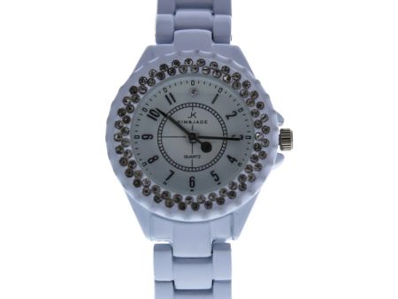 Kim & Jade 2033L-WS White Stainless Steel Bracelet Watch by Kim & Jade for Women - 1 Pc Watch Cheap