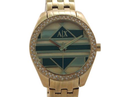 Armani Exchange AX5527 Geo Gold-Tone Stainless Steel Bracelet Watch by Armani Exchange for Women - 1 Pc Watch Hot on Sale