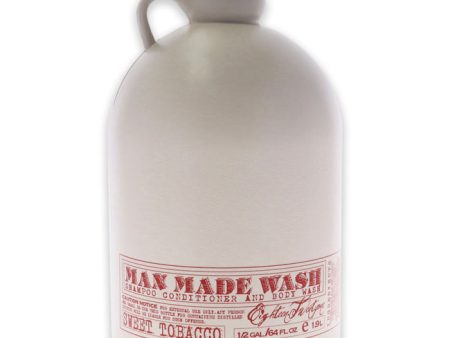 18.21 Man Made Man Made Wash - Sweet Tobacco by 18.21 Man Made for Men - 64 oz 3-In-1 Shampoo, Conditioner and Body Wash For Cheap