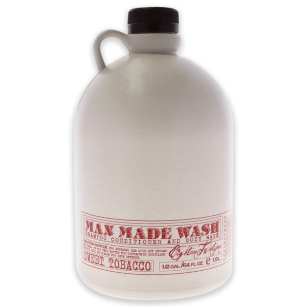 18.21 Man Made Man Made Wash - Sweet Tobacco by 18.21 Man Made for Men - 64 oz 3-In-1 Shampoo, Conditioner and Body Wash For Cheap