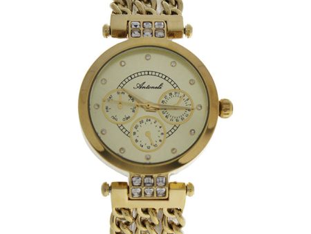 Antoneli AL0704-03 Gold Stainless Steel Bracelet Watch by Antoneli for Women - 1 Pc Watch For Cheap