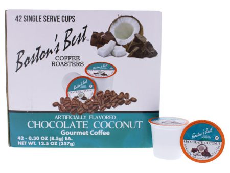 Bostons Best Chocolate Coconut Gourmet Coffee by Bostons Best for Unisex - 42 Cups Coffee Sale