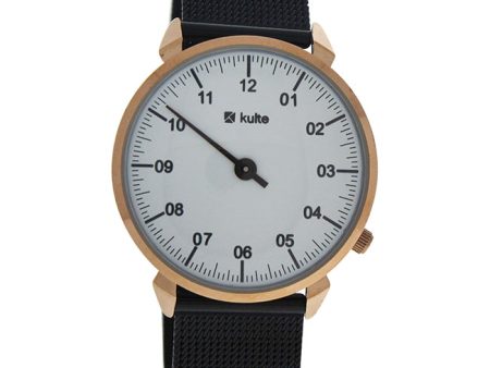 Kulte KU15-0017 3 Planets - Rose Gold Black Stainless Steel Mesh Bracelet Watch by Kulte for Unisex - 1 Pc Watch Hot on Sale