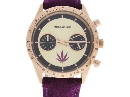 Zadig & Voltaire ZVM110 Master - Rose Gold Violet Leather Strap Watch by Zadig & Voltaire for Women - 1 Pc Watch Online now