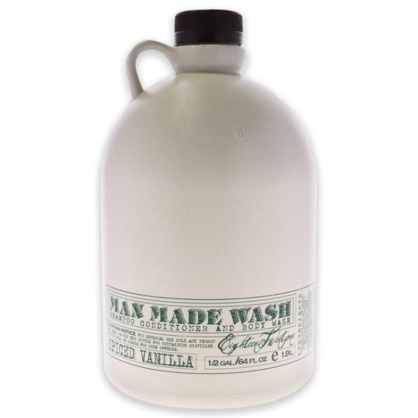 18.21 Man Made Man Made Wash - Spiced Vanilla by 18.21 Man Made for Men - 64 oz 3-In-1 Shampoo, Conditioner and Body Wash For Discount