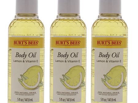 Burts Bees Body Oil - Lemon and Vitamin E by Burts Bees for Unisex - 5 oz Oil - Pack of 3 Hot on Sale