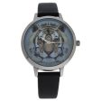 Charlotte Raffaelli CRA016 La Animale - Silver Black Leather Strap Watch by Charlotte Raffaelli for Women - 1 Pc Watch Online Hot Sale