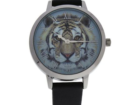 Charlotte Raffaelli CRA016 La Animale - Silver Black Leather Strap Watch by Charlotte Raffaelli for Women - 1 Pc Watch Online Hot Sale