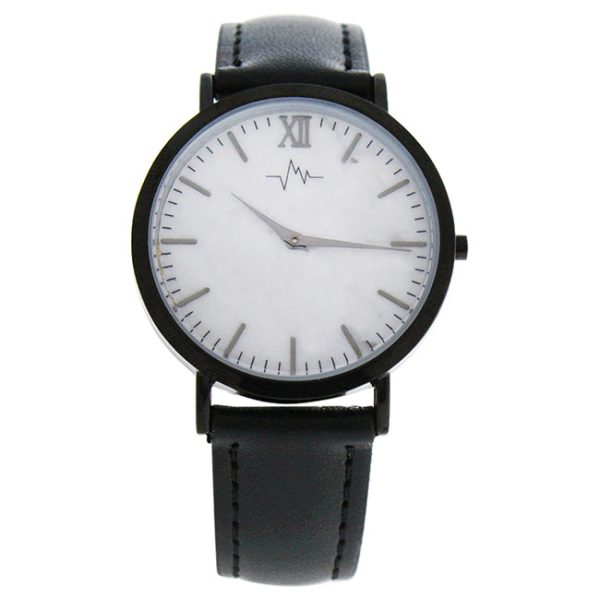 Andreas Osten AO-180 Hygge - Marble Dial Black Leather Strap Watch by Andreas Osten for Women - 1 Pc Watch Fashion