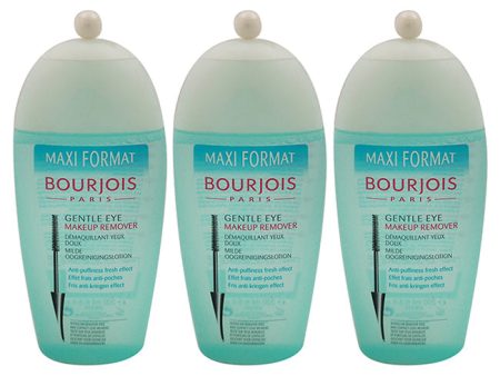 Bourjois Maxi Format Gentle Eye Makeup Remover by Bourjois for Women - 6.8 oz Makeup Remover - Pack of 3 For Sale