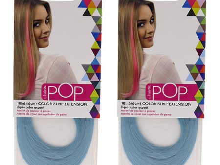 Hairdo Pop Color Strip Extension - Blue Frosting by Hairdo for Women - 18 Inch Hair Extension - Pack of 2 Online Sale