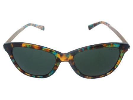 Ralph Lauren Ralph Lauren RA 5201 145671 - Teal Tortoise-Gold Green Solid by Ralph Lauren for Women - 54-17-135 mm Sunglasses Hot on Sale