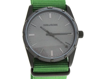 Zadig & Voltaire ZVF219 Fusion - Black Green Nylon Strap Watch by Zadig & Voltaire for Unisex - 1 Pc Watch For Discount