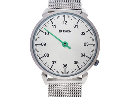 Kulte KU15-0023 Silver Green Touch Stainless Steel Mesh Bracelet Watch by Kulte for Unisex - 1 Pc Watch For Discount