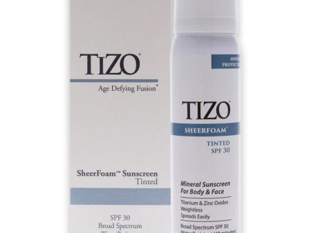 Tizo SheerFoam Body And Face Tinted SPF 30 by Tizo for Unisex - 3.5 oz Sunscreen For Discount