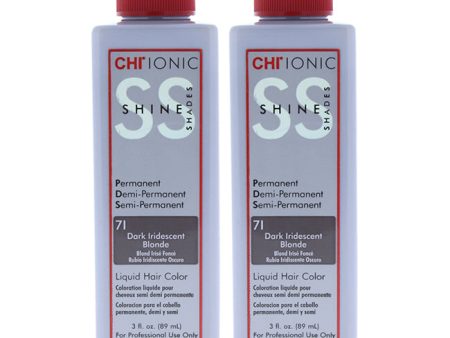 CHI Ionic Shine Shades Liquid Hair Color - 71 Dark Iridescent Blonde by CHI for Unisex - 3 oz Hair Color - Pack of 2 Online Hot Sale