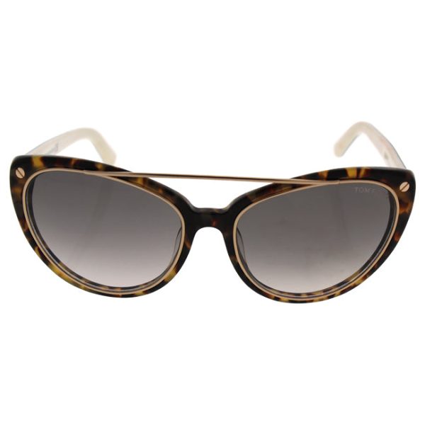 Tom Ford Tom Ford FT0384 Edita 56B - Havana Smoke Gradient by Tom Ford for Women - 58-18-140 mm Sunglasses Online