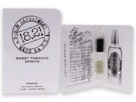 18.21 Man Made Spirits - Sweet Tobacco by 18.21 Man Made for Men - 0.05 oz Parfum Spray Vial (Mini) Cheap