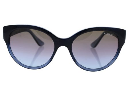 Vogue Vogue VO5035S 2379 48 - Dark Blue Gradient Transparent Azure Azure Pink Brown by Vogue for Women - 56-18-135 mm Sunglasses on Sale