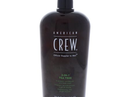 American Crew 3-In-1 Tea Tree Shampoo & Conditioner & Body Wash by American Crew for Men - 33.8 oz Shampoo & Conditioner & Body Wash For Sale