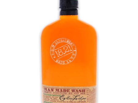 18.21 Man Made Man Made Wash - Spiced Vanilla by 18.21 Man Made for Men - 18 oz 3-In-1 Shampoo, Conditioner and Body Wash For Discount