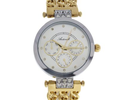 Antoneli AL0704-04 Silver Gold Stainless Steel Bracelet Watch by Antoneli for Women - 1 Pc Watch on Sale