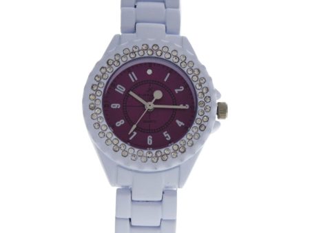 Kim & Jade 2033L-WP White Stainless Steel Bracelet Watch by Kim & Jade for Women - 1 Pc Watch Online Sale