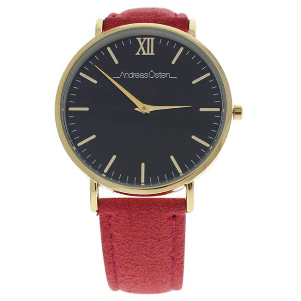 Andreas Osten AO-109 Gold Pink Leather Strap Watch by Andreas Osten for Women - 1 Pc Watch Fashion