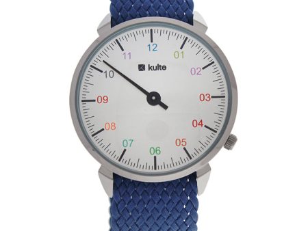 Kulte KUTPFI Fancy Illusion - Silver Blue Nylon Strap Watch by Kulte for Unisex - 1 Pc Watch Online Hot Sale