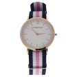 Andreas Osten AO-07 Somand - Rose Gold Navy Blue-White-Pink Nylon Strap Watch by Andreas Osten for Women - 1 Pc Watch Fashion