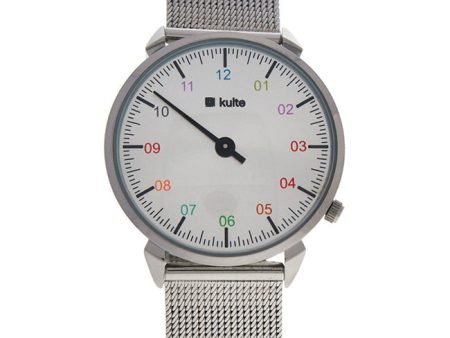 Kulte KU15-0010 Silver Rainbow Stainless Steel Mesh Bracelet Watch by Kulte for Unisex - 1 Pc Watch Online Hot Sale