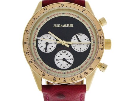 Zadig & Voltaire ZVM105 Master - Gold Red Leather Strap Watch by Zadig & Voltaire for Women - 1 Pc Watch Sale