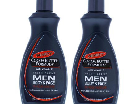 Palmers Cocoa Butter Men Body and Face Lotion - Pack of 2 by Palmers for Men - 13.5 oz Body Lotion Online now