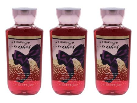 Bath and Body Works A Thousand Wishes by Bath and Body Works for Women - 10 oz Shower Gel - Pack of 3 For Cheap