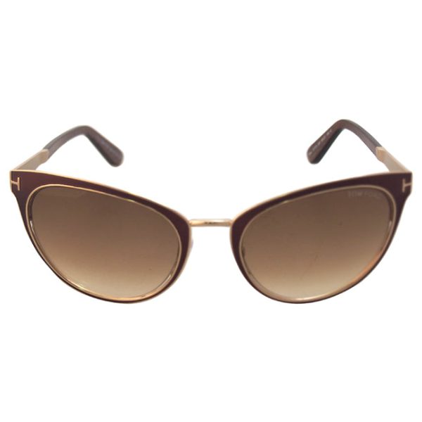 Tom Ford Tom Ford FT0373 Nina 48F - Dark Brown by Tom Ford for Women - 56-21-135 mm Sunglasses Online Sale