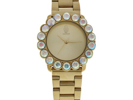 Manoush MSHSCG-2 Scarlett - Gold Stainless Steel Bracelet Watch by Manoush for Women - 1 Pc Watch Fashion