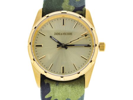 Zadig & Voltaire ZVF204 Gold Green Multicolor Cloth Bracelet Watch by Zadig & Voltaire for Women - 1 Pc Watch Sale