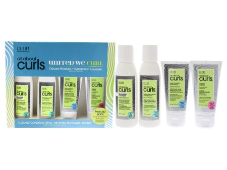 All About Curls Deluxe Moisture Kit by All About Curls for Unisex - 4 Pc 3oz No-Lather Cleanser, 3oz Quenched Cream Conditioner, 1.7oz Luxe Leave-In Detangler, 1.7oz Taming Cream Cheap