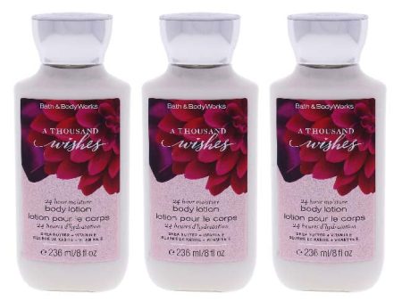 Bath and Body Works A Thousand Wishes Shea & Vitamine Body Lotion by Bath and Body Works for Women - 8 oz Body Lotion - Pack of 3 Hot on Sale