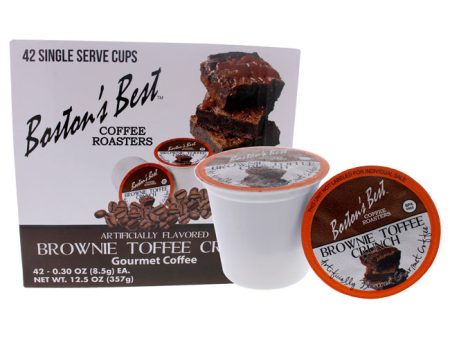 Bostons Best Brownie Toffee Crunch Gourmet Coffee by Bostons Best for Unisex - 42 Cups Coffee Supply