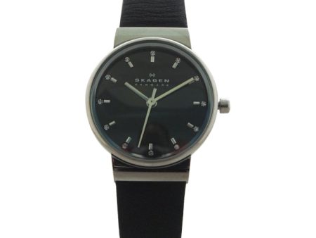 Skagen SKW2193 Ancher Black Leather Strap Watch by Skagen for Women - 1 Pc Watch Fashion