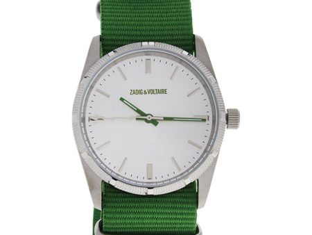 Zadig & Voltaire ZVF212 Fusion - Silver Green Nylon Strap Watch by Zadig & Voltaire for Unisex - 1 Pc Watch Online now